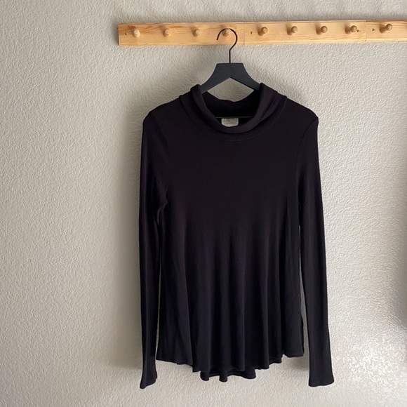 🎉SALE🎉 ANTHROPOLOGIE Deletta Carra Top Long Sleeve Ribbed - Picture 2 of 16